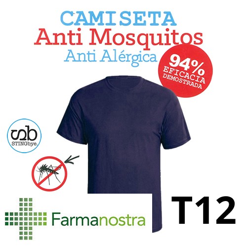 Camiseta antimosquitos stingbye camiseta manga corta  | talla t12 | color marino